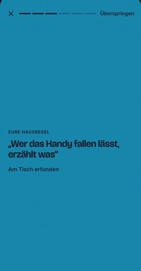 Der Rewind eines Abends mit der Hausregel der Runde